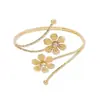 Brazalete de Moda Personalizado Europeo y Americano con Patrón Floral Pequeño Joyería Versátil para Mujer con un Toque de Lujo