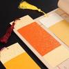 Papel de Arroz Estilo Clássico Marcador de Página em Branco Caneta Nota Escrita Regular Pequena Carta Literária Assinatura Amor Caligrafia Pintura Cartão com Borla Trabalho Papel