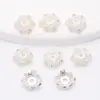 Oro de 18 quilates cristal grande toroide microincrustado circonita accesorios diy espaciador flor de plata tapa con cuentas accesorios con cuentas