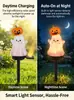 Adornos decorativos festivos para jardín, resistentes al agua, solares, de resina, para escenas de Halloween y Navidad, transfronterizos, para exteriores