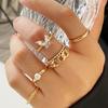 Comercio Exterior Nuevo Anillo de Diamantes de Mariposa Lote Mixto Anillo de Perlas Niche de Alta Gama para Mujer Juego de Anillos para Nudillos Juego de 9 Piezas