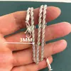 Joyería de Venta Caliente Europea y Americana Chapada en Cobre y Plata Collar de Cordón Retorcido de 3 mm Modelo de Venta Caliente Suministro Listo Coreano Caliente 18-24 Pulgadas