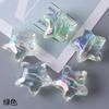 Cadena para teléfono móvil DIY con forma de estrella de cinco puntas de colores, material de cuentas, pendientes con agujeros rectos, accesorios de horquilla, cuentas sueltas