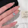 Collar de lujo ligero de cintura pequeña sin color de acero de titanio para mujer, accesorios de diseño de alta gama de nicho de celebridades de Internet de verano, colgante de cadena de clavícula