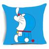 Funda de almohada sencilla y moderna de Doraemon con estampado azul de dibujos animados para sofá, bonita almohada de animación para dormitorio