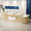 Balcão de recepção balcão de caixa canto de loja de roupas balcão de checkout salão de beleza balcão de bar balcão de atendimento mesa de balcão de atendimento simples e moderna