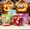 Sacos de embalagem de presente de Natal exclusivos transfronteiriços, sacos de vedação para doces infantis, sacos autoadesivos para biscoitos, sacos com zíper artesanais