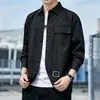 Camisa de colarinho estilo Hong Kong, literária e artística, para primavera/outono, camisa de trabalho moderna e versátil para homens, business casual, qualidade de exportação, tamanho grande