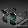 Óculos de Sol Masculino Anti-UV 2025 Estilo Europeu e Americano Steampunk Metal Elegante Tendência Armação Quadrada Óculos de Sol