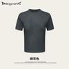Camiseta deportiva holgada con hombro derecho para mujer, serie Miu, de alta calidad, de color puro, de marcas reconocidas, de verano 2025