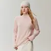 ¡Suave y amigable con la piel! Suéter 100% Cachemir para Mujer Otoño Invierno Cuello Medio Alto Tejido de Punto Puro Cachemir para Mujer Color Sólido Manga Larga Tejido de Punto