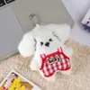 Boneca de Pelúcia Desenho Animado Pingente de Cachorrinho Brinquedo Fofo Pingente Decorativo Chaveiro Feminino Ornamento de Mochila