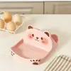 D3555 Porta-tampas de plástico de urso de desenho animado, Espátula de bancada, Bancada de cozinha, Organizador de colher de sopa e tábua de cortar