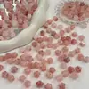 Gelatina Imitación Vidrio con Agujeros Estéreo Rosa Carne Estrella con Agujeros DIY Hecho a Mano Funda para Teléfono Móvil Collar Pasador