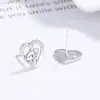 Preciosos pendientes de botón para mujer plata de ley 925 nuevo diseño de nicho con forma de corazón arete de cartílago de moda personalidad temperamento joyería de oído ins