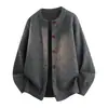 Nuevos suéteres de punto para otoño e invierno para hombres y parejas, estilo old money, cárdigan de cuello redondo, chaqueta, moda transfronteriza, venta al por mayor de fábrica