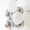Juego de 10 globos de látex redondos de colores de 12 pulgadas, dorado y plateado, negro y blanco, suministros de decoración para fiestas de cumpleaños, bodas 10