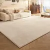 Alfombra para Sala de Estar, Estilo Vintage Crema, Color Sólido, Lavable, Limpiable, Impermeable, Resistente a Manchas, Sofá, Mesa de Centro, Felpudo para Piso de Dormitorio, Tacto de Alta Gama