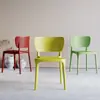Silla de Comedor de Plástico para el Hogar Nórdico, Silla Sencilla de Ocio con Respaldo, Elegante Silla de Plástico para Escritorio y Negociación, Taburete para Exteriores