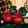 Saco de presente de Natal, saco criativo de pelúcia com embalagem de fruta da paz, saco de presente de Natal para crianças, saco de presente de doces para jardim de infância