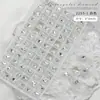 2022 nuevo网红 de red Joyería para uñas de cristal K9 Diamante Super Brillante Cuadrado Aurora taladro de punta inferior taladro de pila de uñas