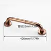 Corrimãos de Banheiro de Aço Inoxidável Rose Gold para Idosos Barreira de Banheiro Maçanetas de Porta de Vidro Retas Acessíveis Venda por Atacado