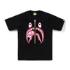 Suministro Mayorista Transfronterizo de Marca de Moda, Dropshipping de Comercio Exterior, Camiseta de Manga Corta Pesada Bape Cabeza de Mono Tiburón 230g 30