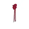 Venta al por mayor del fabricante Adornos de Flor Bordada con Borla de Cristal Rosa Parches Bordados Accesorios para Ropa Corsage DIY