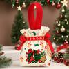 Bolsas de Regalo Creativas Navideñas, Bolsas para Empacar Manzanas de Nochebuena, Bolsas de Regalo Navideñas, Bolsas de Lona Portátiles para Dulces