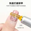 Cabeça de Polimento para Manicure Banhada a Ouro Transfronteiriça Cabeça de Polimento para Unhas de Aço de Tungstênio Cabeça Plana Chanfrada Remoção de Dente Cruzado Cola de Esmalte