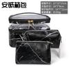 Comercio Exterior Transfronterizo Nuevo Mármol Portátil Transparente Estampado de Leopardo Doble Capa Bolsa de Cosméticos Impermeable Portátil Neceser Almacenamiento para Mujeres