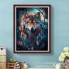 Amazon cross-border fornecimento 5D diamante pintura lobo solitário sonho vento chime DIY diamante completo pintura decorativa fábrica atacado