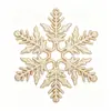 Decoraciones Navideñas 10cm Copos de Nieve, Copos de Nieve con Polvo de Plástico, Colgantes de Copo de Nieve Huecos para Decoración de Árbol de Navidad