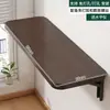 Estante de pared de cocina de madera maciza, mesa apilable, tablero de madera, montado en la pared, no requiere taladro, para sala de estar, estante divisor