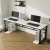Mesa de Computador Dupla para Desktop Mesa Espessa para Desktop Mesa Longa de Estudo Bancada de Trabalho Mesa de Jogo Lado a Lado Mesa Longa de Dois Metros Mesa de Estudante