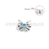 Aleación de Titanio Moño Diamante Individual Joyería Aguja de Perforación F136 Accesorios Aretes de Lóbulo Aretes de Cartílago de Oreja Aretes de Lengua Aretes de Labio Aretes de Ceja