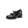 Nuevos Zapatos Romanos Retro con Lazo, Zapatos de Corte Bajo de una Sola Pieza, Zapatos de Tacón Medio Grueso, Tallas 33-43, Zapatos de Exportación de Amazon