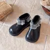 Botines cálidos de invierno para niña con forro de polar tipo princesa, zapatos para bebé de suela blanda, zapatos para niña, botines Martin