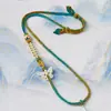 Cuerda de Colgante Puramente Tejida a Mano con Diseño de Flor de Durazno, Cuerda Hecha a Mano para Colgar Accesorios