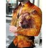 Camisa Nueva de Primavera para Hombre Camisa de Hombre Amazon Europea y Americana con Estampado Animal Cárdigan para Hombre Camisa de Manga Larga para Hombre