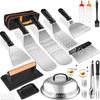 Fcm Juego de Herramientas para Barbacoa de Acero Inoxidable para Exteriores Espátula Transfronteriza Espátula para Barbacoa Espátula de Cocina Kit de Herramientas para Teppanyaki