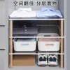 Estante divisorio acrílico para armario para organizar zapatos, estante de almacenamiento interno por capas, gabinete de almacenamiento de escritorio simple, estable