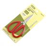 Tijeras Domésticas Jinda Qiangjin K12 Empaque Independiente Tijeras Domésticas de Acero Inoxidable Tarjeta Colgante para Supermercado Tijeras con Mango Rojo