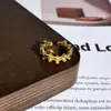 2025 Nuevo Celebridad de Internet China Vintage Dibujo de Alambre Moda Exquisito Anillo para Mujer Gradiente Chapado en Oro Esmalte Mariposa Lujo Ligero Anillo de Dedo