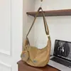 Bolso de Lona Único con Bloques de Color para Mujer, Bolso Informal tipo Dumpling para Hombro, Bolso para Labiales, Bolsa Deportiva para Gimnasio, Bolso de Hombro, Bolso Cruzado