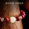 Pulsera Dj Original Cinabrio, Seleccionada Cuidadosamente de Tienda Insignia, Pulsera Genuina de Jade Hetian para Mujer, Regalo para Hombres