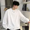 Camiseta Masculina Casual Versátil de Manga Longa 100% Algodão Atacado de Fábrica Top Pulôver Gola Redonda para Homens LOGO Personalizável