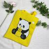 Bolsa de Tricô Ins Desenho Panda Feminina Moda para Carregar na Mão Grande Capacidade Bolsa de Ombro Bolsa Transversal Bolsa