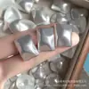 Pegatinas de Vidrio para Manualidades 'Time Gem' Rectangulares Irregulares Suministro Directo de Fábrica Accesorios para Colgantes Personalizables