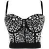 Fabricante Lu Qiuguo Db082 Sujetador Estilo Chica Picante con Adorno de Pedrería para Mujer, Camisola Exterior, Sujetador Moldeador con Ballenas y Hermoso Diseño de Espalda